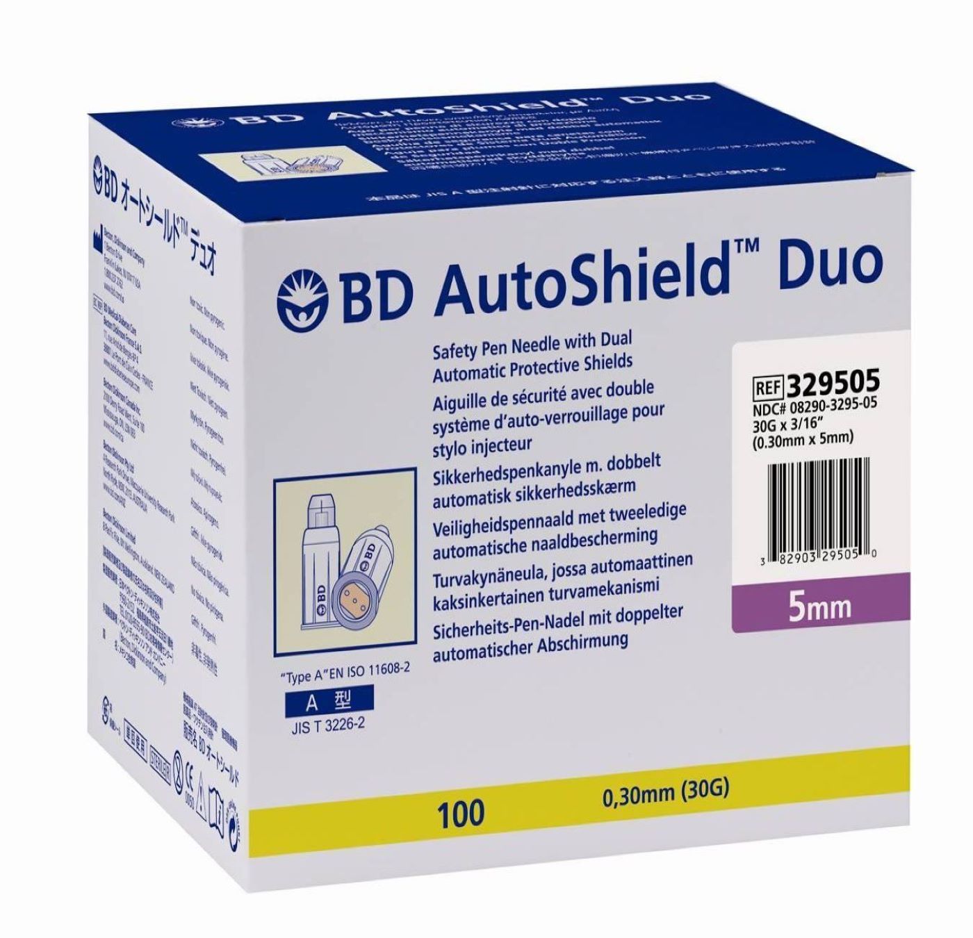 BD Autoshield Insulin Pen Needle 30G X 5MM (BX/100)