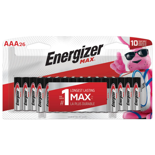 Energizer MAX AAA Batteries (PK/26)