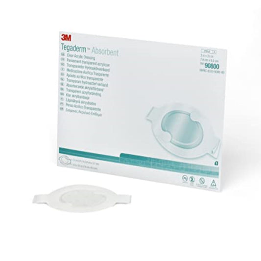 3M™ Tegaderm™ Absorbent Clear Acrylic Dressing Small Oval 3.75" x 3" (BX/5)